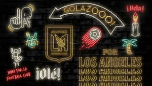 Los Angeles Fc Neon Signages Fan Art Wallpaper