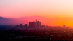 Los Angeles Gradient Scenic Skyline Wallpaper