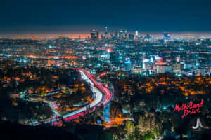 Los Angeles Night Road Skyline Wallpaper