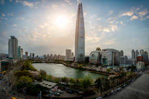 Lotte World Tower Seoul Sunset Wallpaper