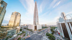 Lotte World Tower Skyline View Wallpaper