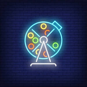 Lottery Machine Neon Light Wallpaper