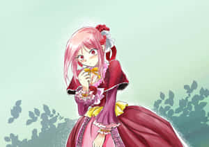 Lottie Baskerville Portrayed In A Vibrant Garden Wallpaper