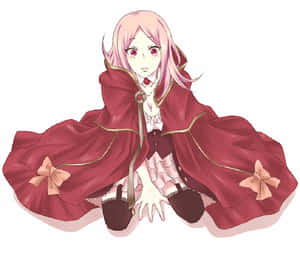 Lottie Baskerville Standing In A Peaceful Garden Wallpaper