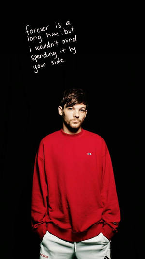 Louis Tomlinson White Quote Wallpaper