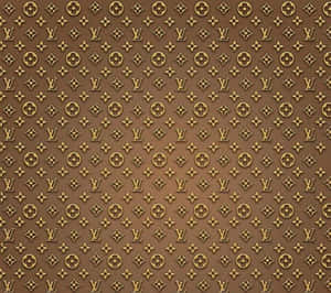 Louis Vuitton Logo Desktop Brown Base Color Wallpaper