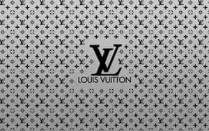 Louis Vuitton Logo On A Black Background Wallpaper