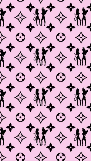 Louis Vuitton Pink With A Devil And An Angel Wallpaper