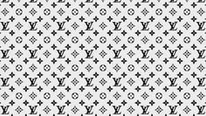 Louis Vuitton Print Black And White Wallpaper