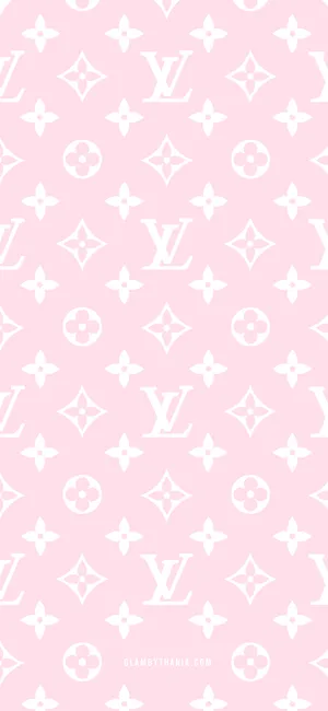 Louis Vuitton Wallpaper In Pink And White Wallpaper