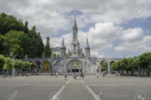 Lourdes Sanctuary Basilicaof Our Lady Wallpaper