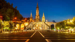 Lourdes Sanctuary Night View.jpg Wallpaper