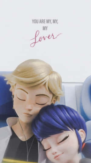 Lovable Duo - Marinette And Adrien Wallpaper