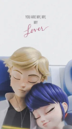 Lovable Duo - Marinette And Adrien Wallpaper
