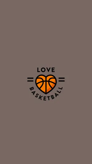 Love Basketball Graphic Design Wallpaper
