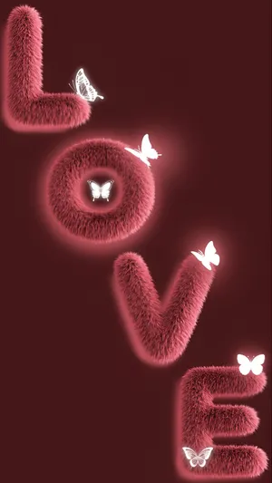 Love Butterfly Glow Wallpaper
