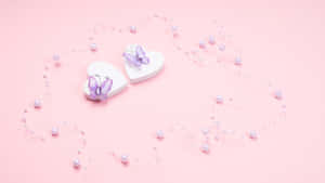 Love Butterfly Heart Decor Wallpaper