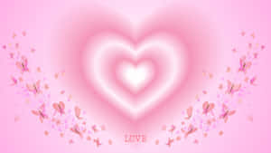 Love Butterfly Heart Design Wallpaper