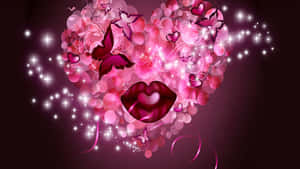 Love Butterfly Heart Magic Wallpaper
