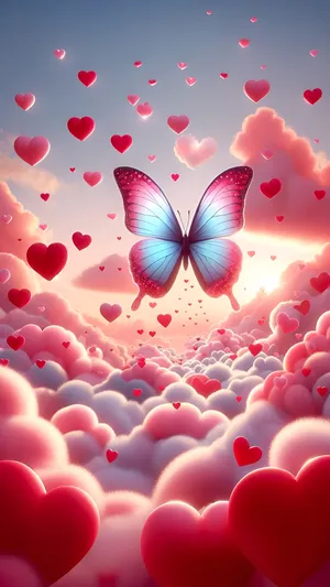 Love Butterfly In Dreamscape Wallpaper