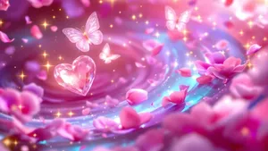 Love Butterfly Magic Wallpaper