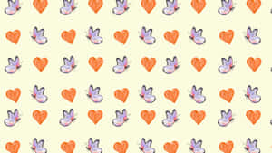 Love Butterfly Pattern Wallpaper