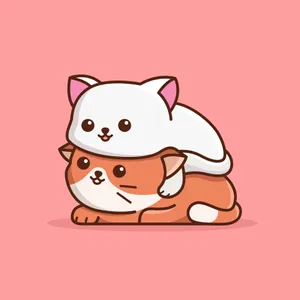 Love Cartoon Cats Wallpaper