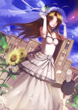 Love Hina Naru Spring Gown Wallpaper