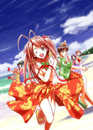 Love Hina Summer Vibes Wallpaper