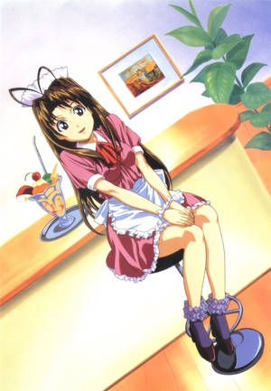 Love Hina Waitress Naru Wallpaper