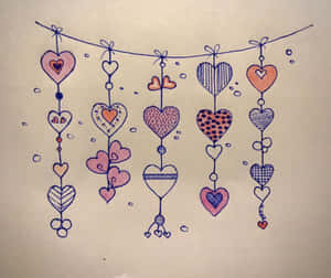 Love In Art - Creative Heart Doodle Wallpaper