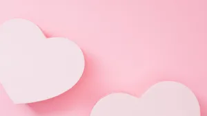 Love In Pink - A Blooming Heart In Shades Of Pink Wallpaper