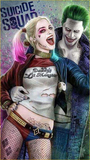 Love Is Alive Between The Joker And Harley Quinn, Stars Of The Hit Movie Suicide Squad. Wallpaper