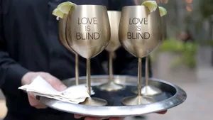Love Is Blind Champagne Glasses Wallpaper