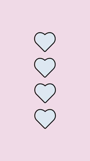 Love Is In The Air: A Whimsical Display Of Cute Hearts Wallpaper