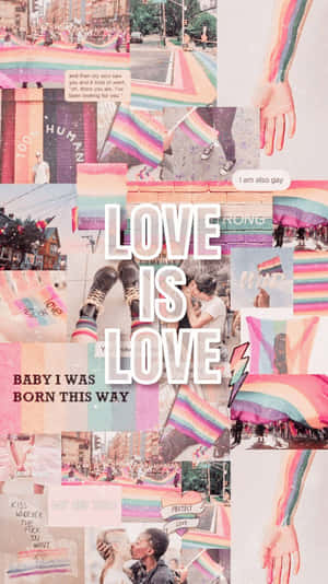 Love Is Love Collage Aesthetic Wallpaper Wallpaper