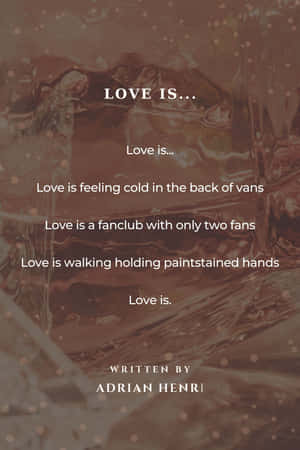 Love Is Poetry Quote Adrian Henri Wallpaper