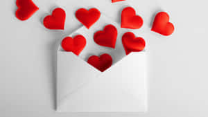 Love Letter With Hearts Wallpaper