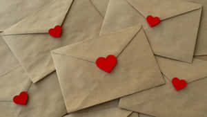 Love Letters With Heart Seals Wallpaper