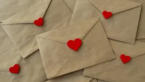 Love Letters With Heart Seals Wallpaper