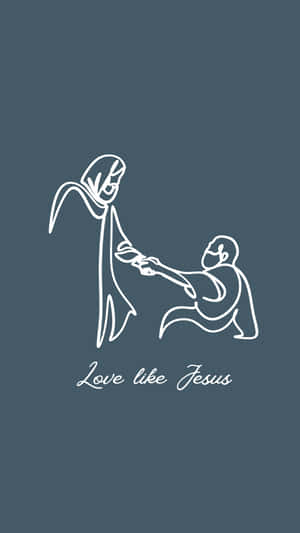 Love Like Jesus Illustration Wallpaper