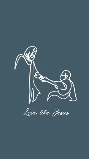 Love Like Jesus Illustration Wallpaper