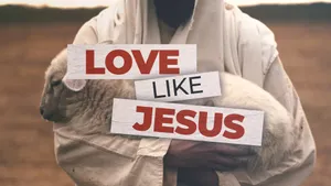 Love Like Jesus Shepherd Concept Wallpaper