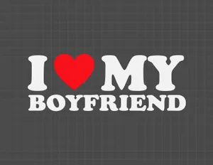 Love My Boyfriend Graphic Wallpaper