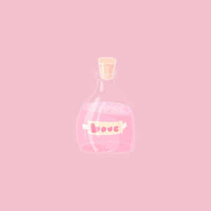 Love Potion Bottle Illustration Wallpaper