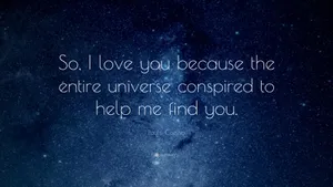 Love Quote About Universe Wallpaper