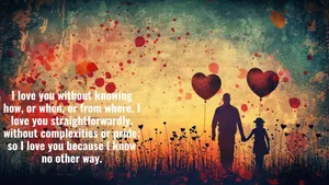 Love Quote Silhouette Balloon Heart Wallpaper