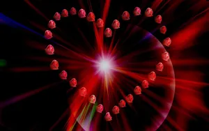 Love Rose Forming A Heart Wallpaper