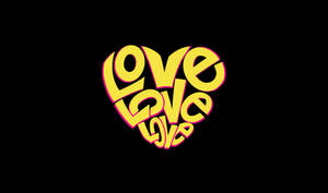 Love Word Black Art Wallpaper