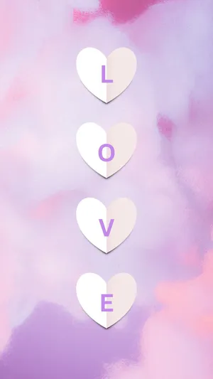 Lovein Hearts Purple Haze Wallpaper